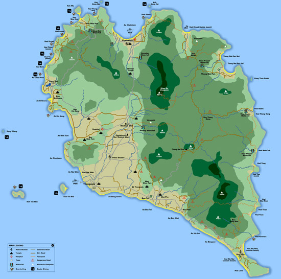 Карта острова Фанган